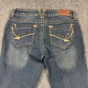 Jade Jeans Womens Size 5/6 29x29 Dark Wash Skinny Low Rise Embroidered Denim